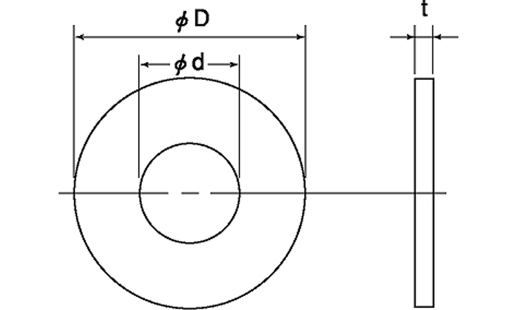絶縁ワッシャー（ＦＲＰ）図面