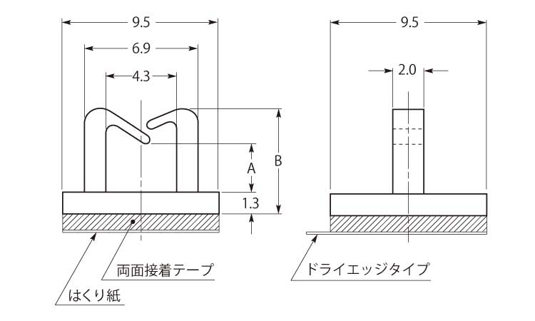 ミニワイヤーサドル（ＭＥＳ－Ｕ図面