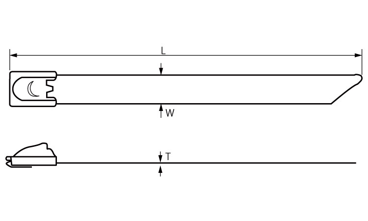 結束バンド（黒色（ＤＫ－Ｂ図面