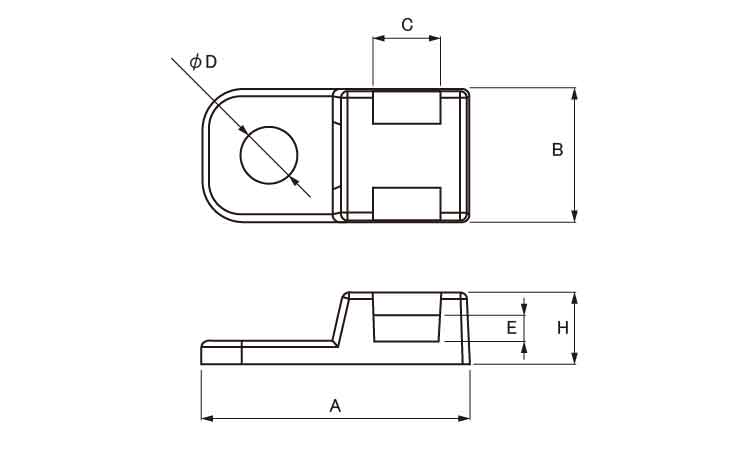 メタルコンテント固定具（ビス止め図面