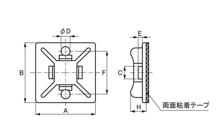 メタルコンテント固定具（接着図面