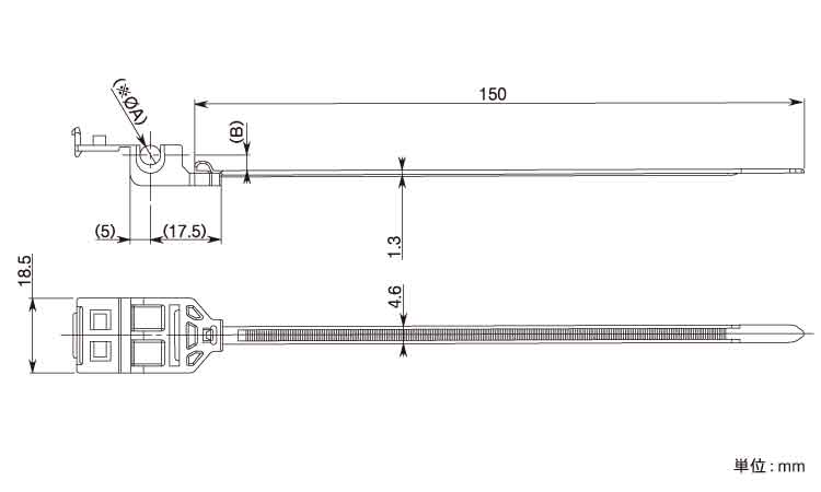 ワイヤクリップタイＴ５０耐熱耐候図面