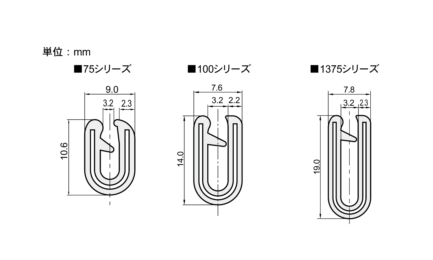 トリム１００－３２－Ｂ－３Ｔ図面