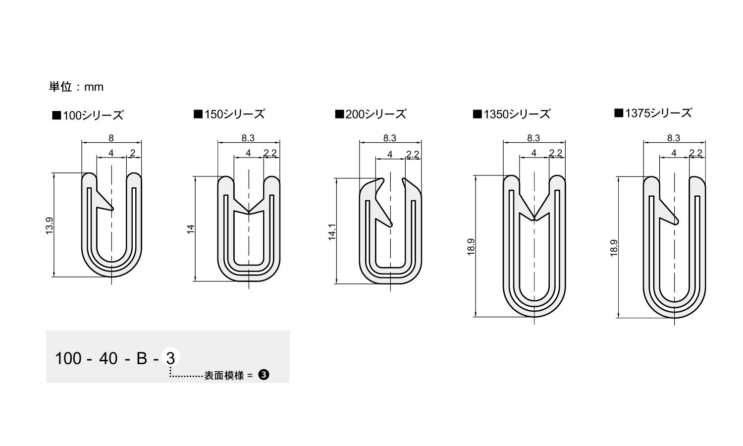 トリム　Ｓ１００－４０－Ｂ－３図面