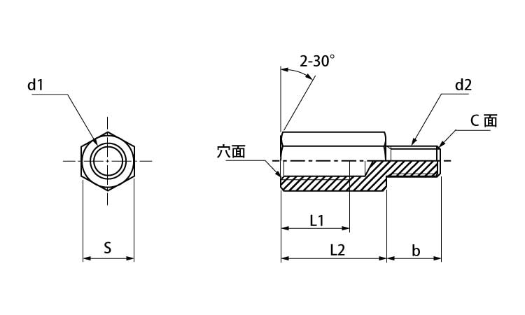 変換ジョイント（Ｍ－Ｍ図面