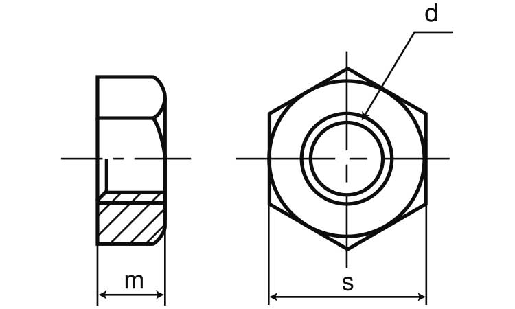 六角ナット（１種（ＥＣＯ－ＢＳ図面