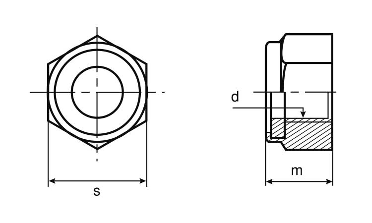 ナイロンナット（１種（小形図面