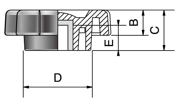 抗菌ノブナット（Ｇ－３）（白）図面