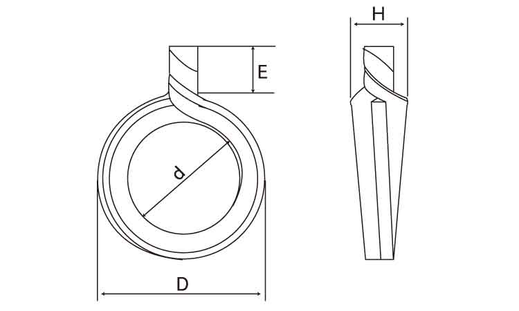 バネナット（ウィット図面