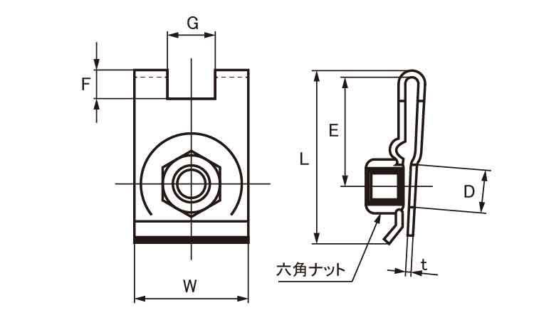 クリップナット図面