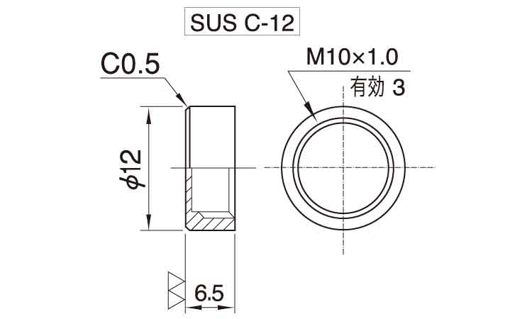 鏡止めナットＣ図面