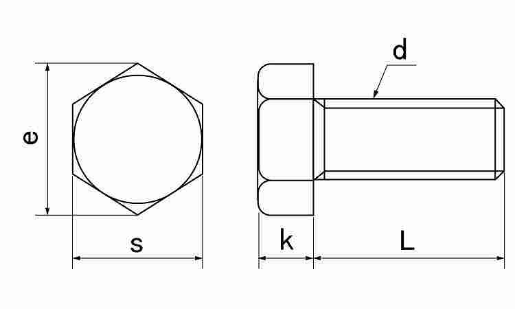 サンパック　六角ボルト図面