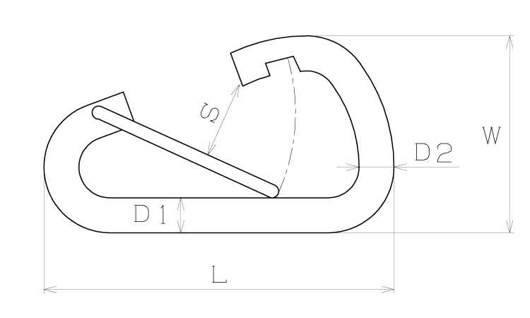 Ｄ型フック　マリンパーツ図面