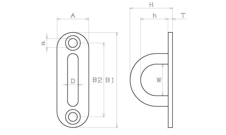 パッドアイ　マリンパーツ図面