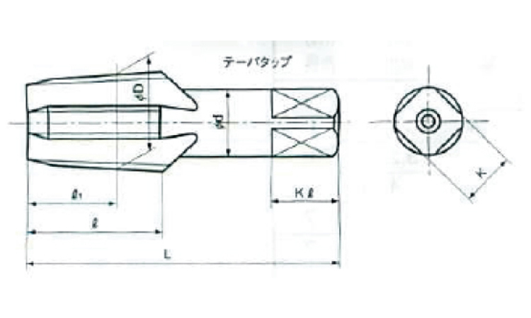 管用タップ　ＰＴ図面