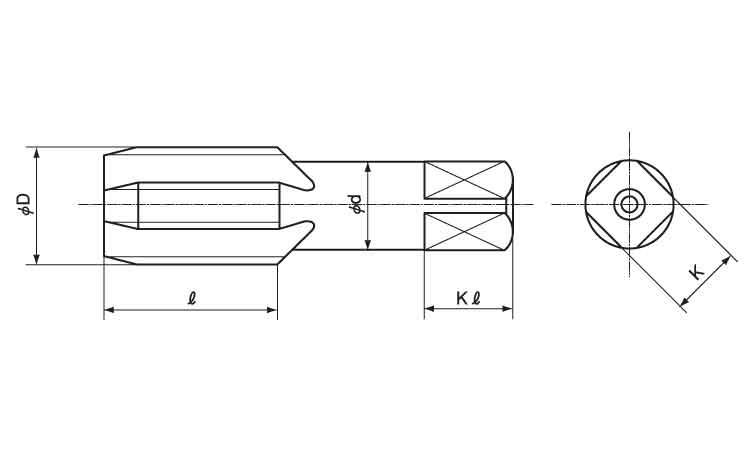管用タップ　ＰＦ（ＳＫＨ図面