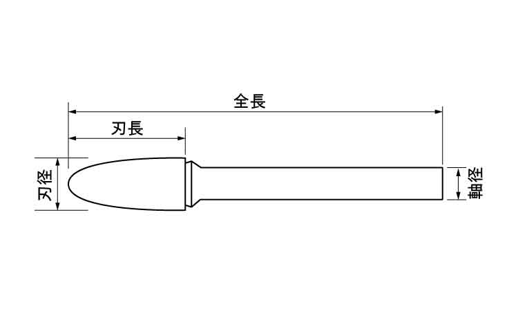 レジストン超硬バーツクシＤカット図面