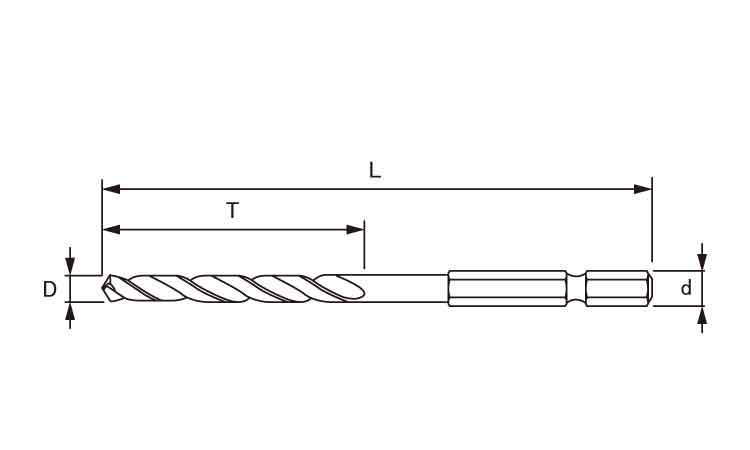 №２０　６角軸鉄工用ドリル図面