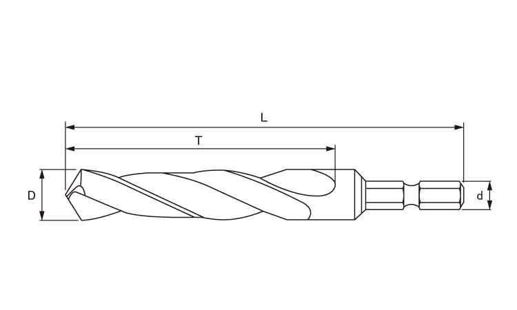 №２０－Ｅ　６角軸鉄工用ドリル図面
