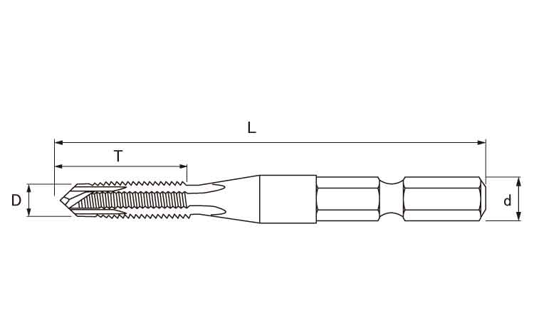 №２８Ｐ６角軸ステン用ポイントＴ図面