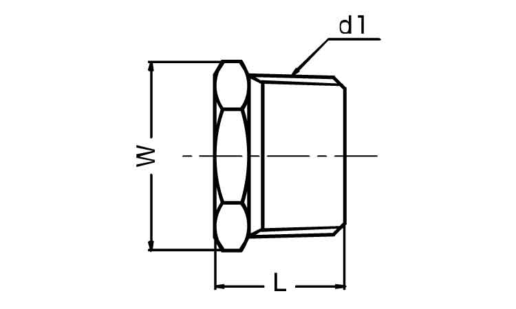 ねじ込み継手　六角プラグ（ＳＴＰ図面