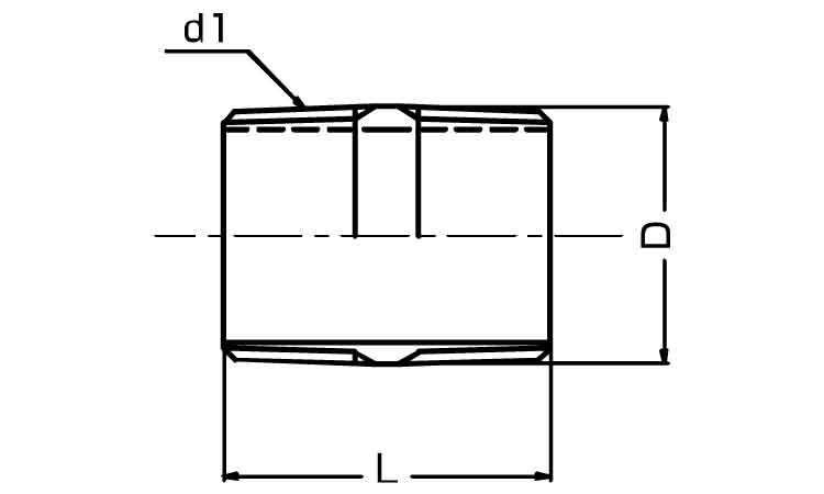 ねじ込み継手　両ニップル（Ｎ図面