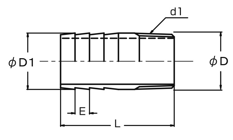 ねじ込み継手ホースニップル（ＨＮ図面