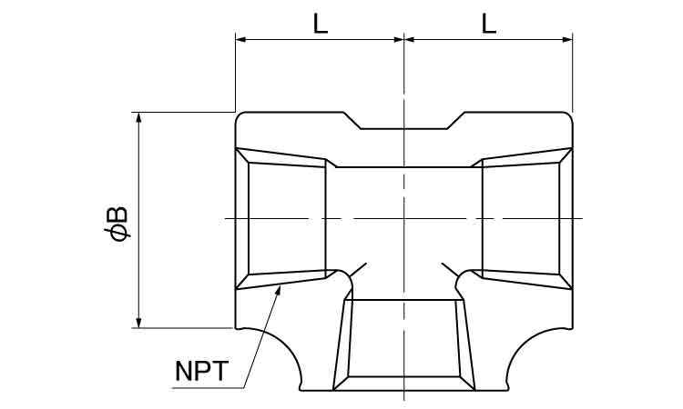 ＮＰＴ　チーズ　ＳＣＨ８０図面