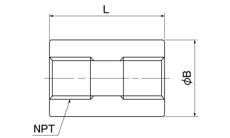 ＮＰＴ　ソケット　ＳＣＨ８０図面