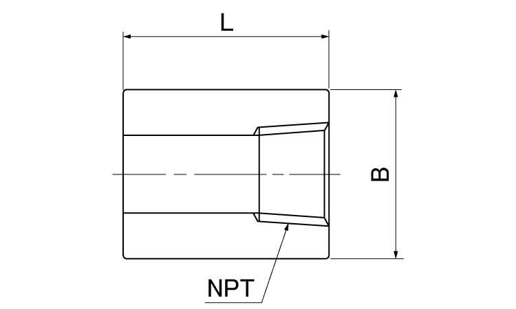 ＮＰＴ　ハーフソケットＳＣＨ８０図面
