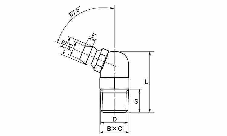 グリースニップル（Ｂ型（栗田製図面