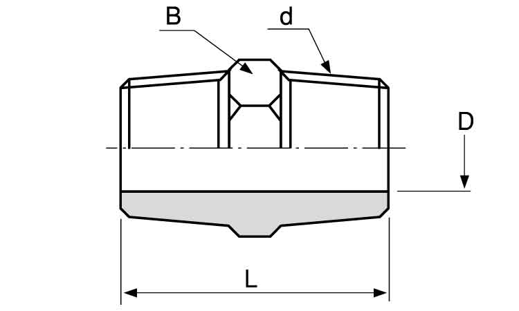 六角ニップル（ＮＴ図面
