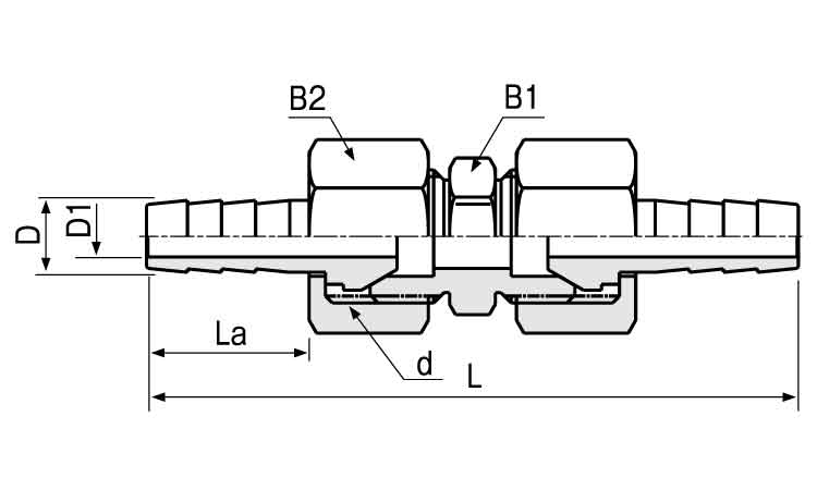 両口ホースジョイント（ＲＯＨＳ２図面