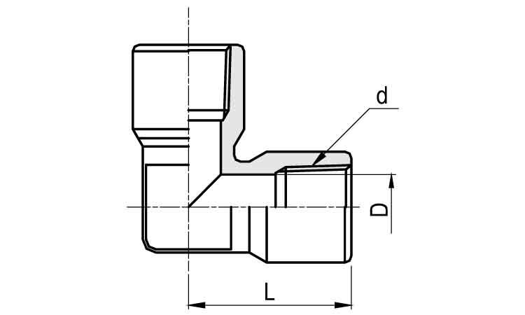 内ネジエルボ（ＲＯＨＳ２対応）図面