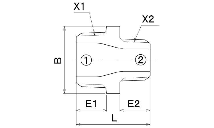 ＣＫ　径違いニップル（ＲＮＩ）図面