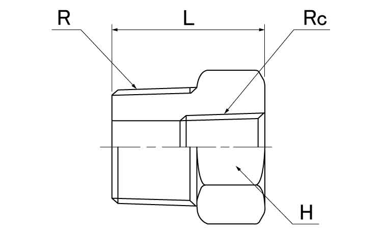 ねじ込み　高圧　ブッシング図面