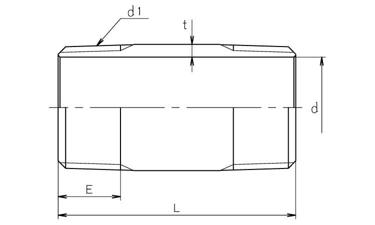 両長ニップル（ＰＮ１００Ｌ図面