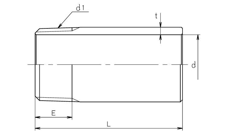 片長ニップル（ＰＫ１５０Ｌ図面