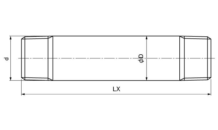 ＯＮ　両長ニップル（ＮＬ図面