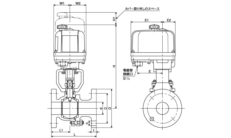 電動バルブＥＸＨ２００（ＫＩＴＺ図面