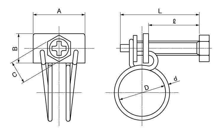 ワイヤークランプ　ＳＭ２型図面