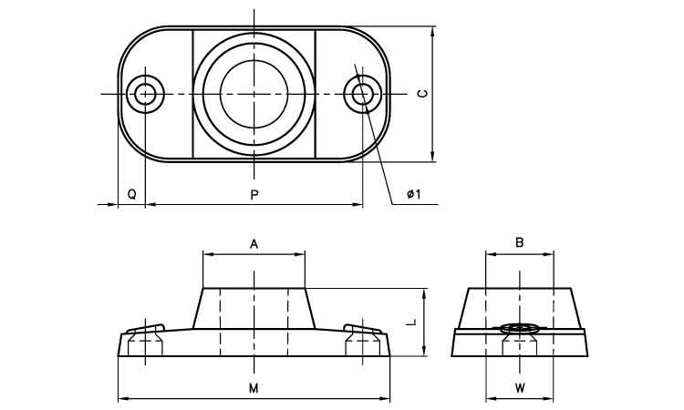 ＰＰ立用台座（大・ベージュ）図面