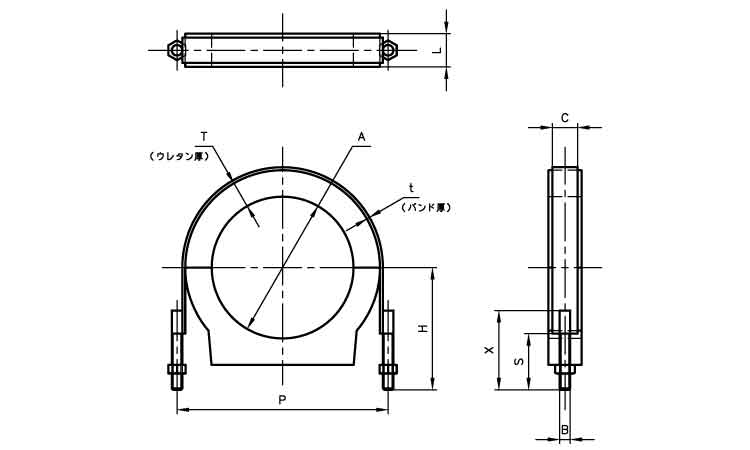 ウレタンＭＳステンバンド付図面