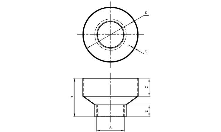 Ａ型ホッパー内ねじ図面