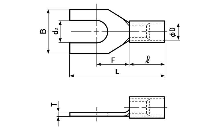 絶縁角先開形Ｓ形　Ｖ＊－ＹＳ＊Ａ図面