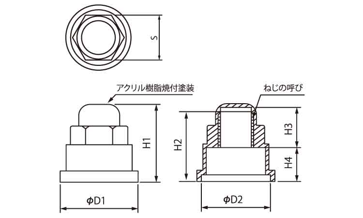 ジンクハット（オールアンカー用図面