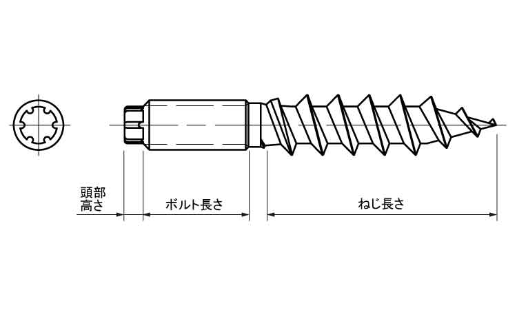 ＪＰＦボルトスクリューＢＳパック図面