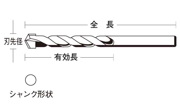 コンクリドリル　振動Ｂ（１０本入図面