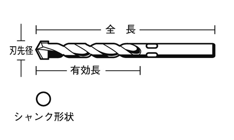 コンクリドリル石材用　ＳＢタイプ図面