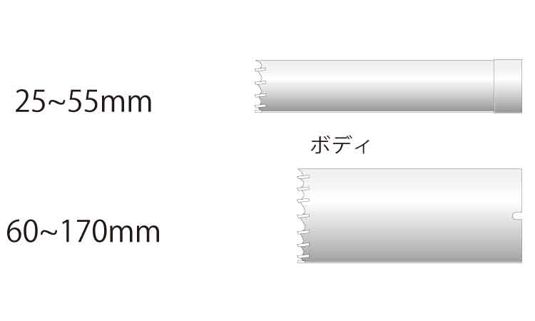 コアドリル振動用口径２５～ボディ図面